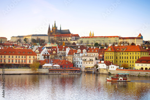 Prague Castle, Vltava river boat