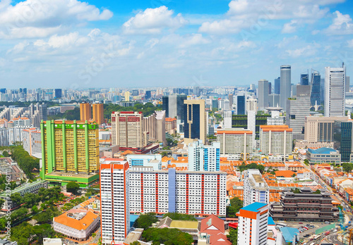 Aerial cityscape of Singapore
