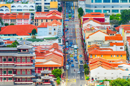top view of Singapore Chinatown