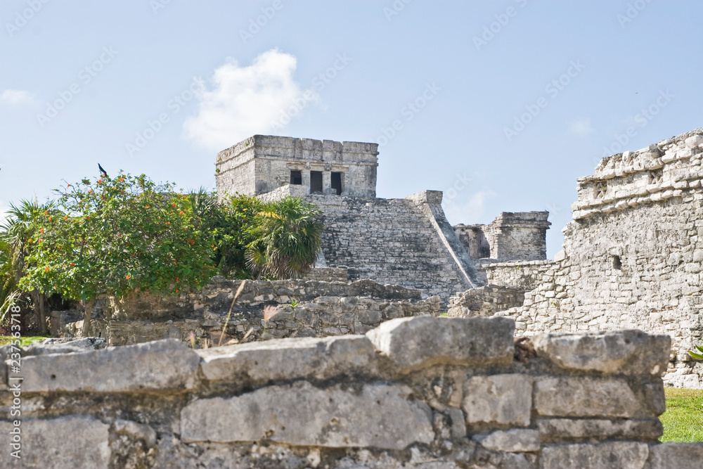 Mayan ruin at Tulum near Playa Del Carmen, Mexico