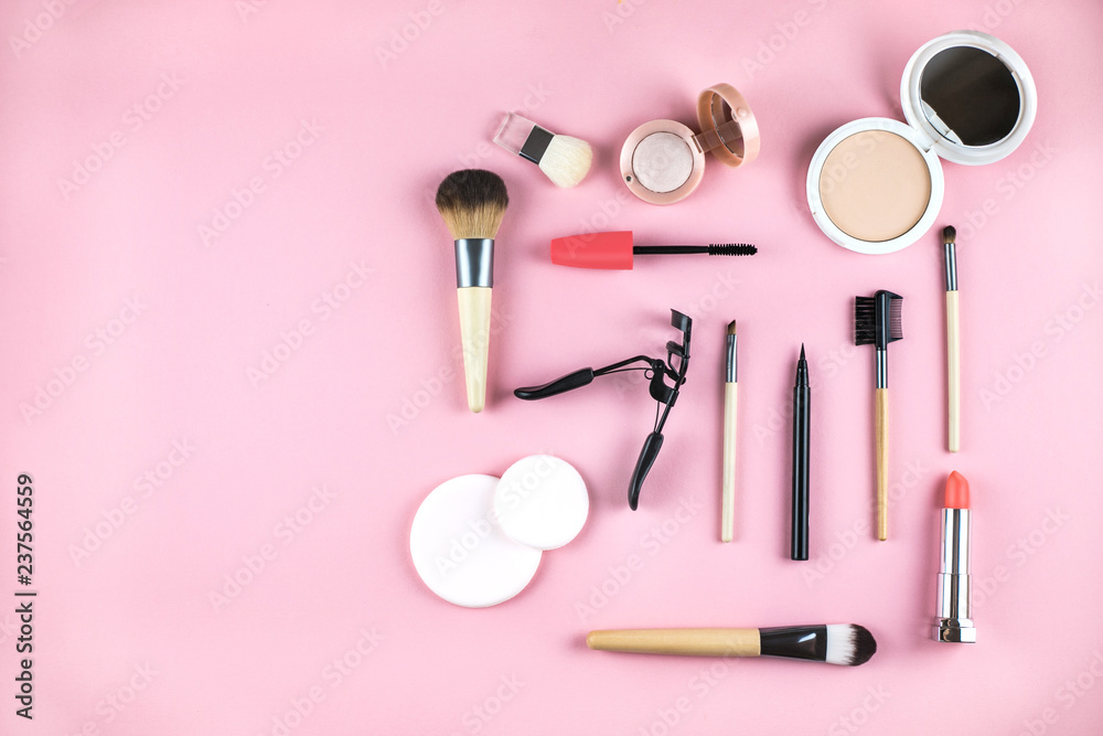 Set of decorative cosmetics for make up. Set of decorative cosmetics for make up.