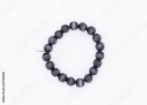 strand of black multi faceted jewelry beads