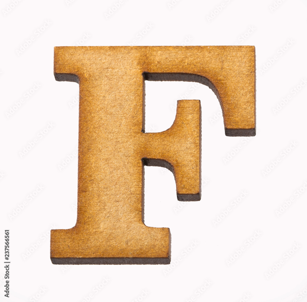 Alphabet in wood - Letter F Alphabet in wood - Letter F