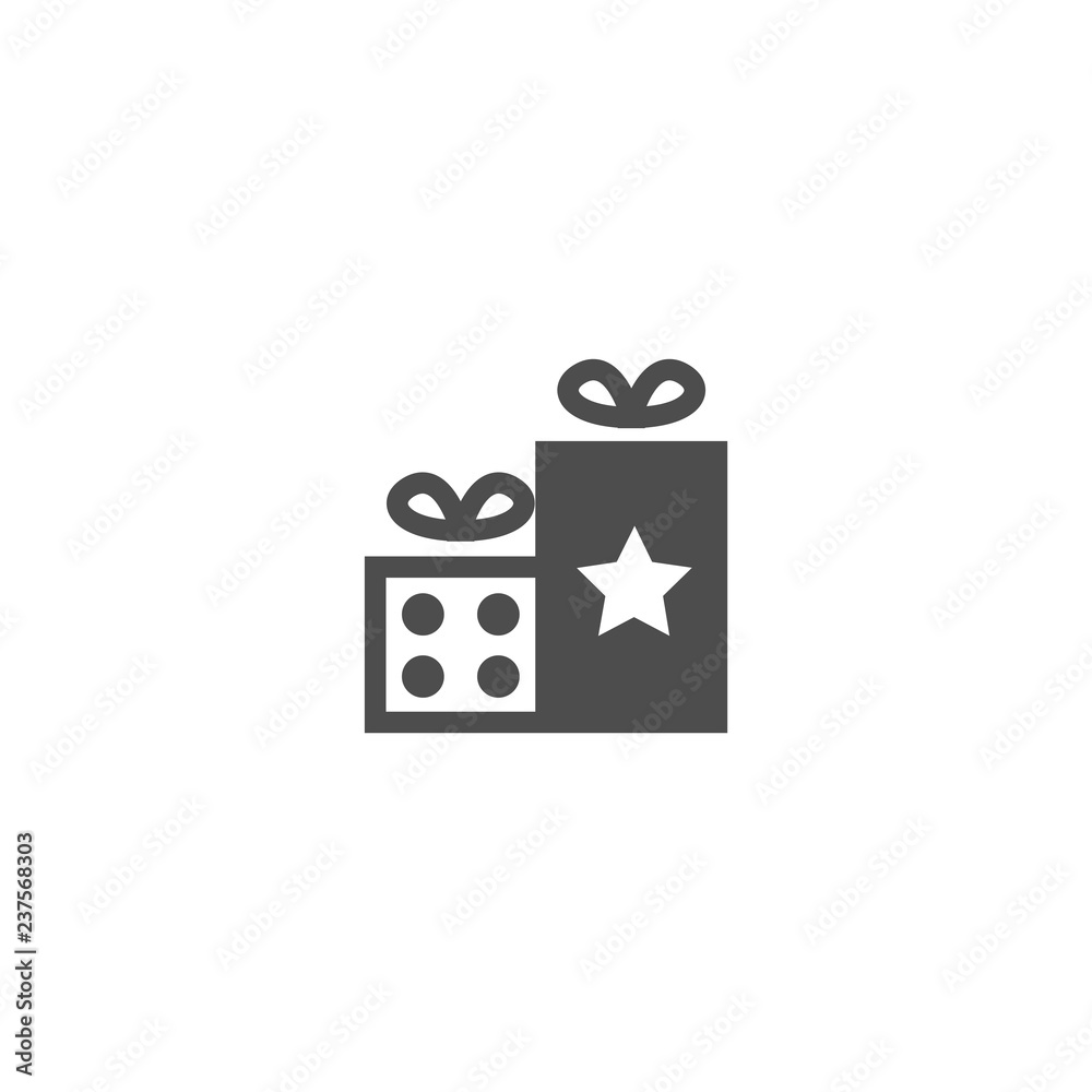 Gift icon Vector, Christmas Sign