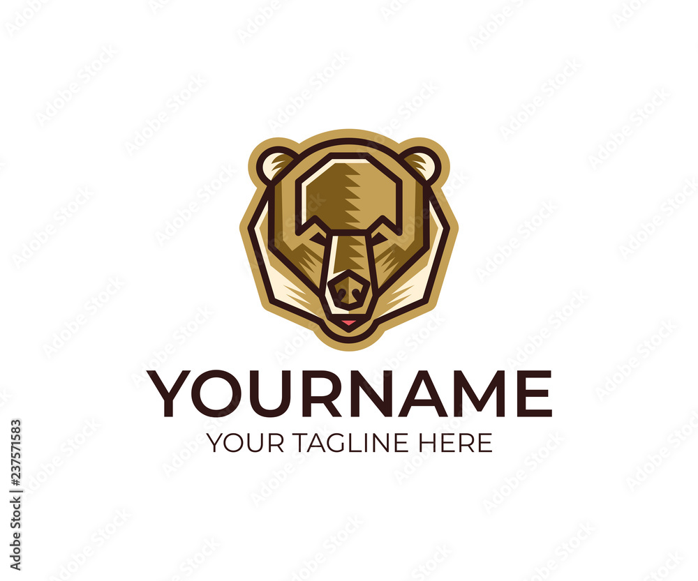 Bear, logo design. Animal, predator, wildlife, nature and zoo, vector design and illustration Bear, logo design. Animal, predator, wildlife, nature and zoo, vector design and illustration