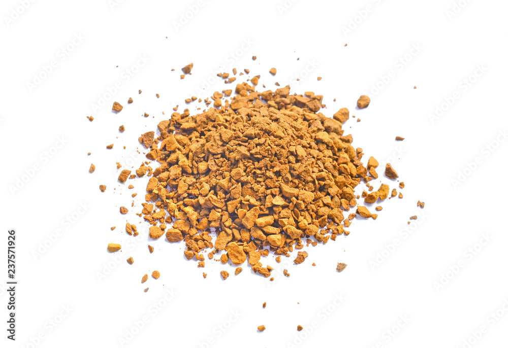 instant coffee powder isolated on white background instant coffee powder isolated on white background
