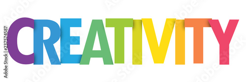 CREATIVITY colorful typography banner