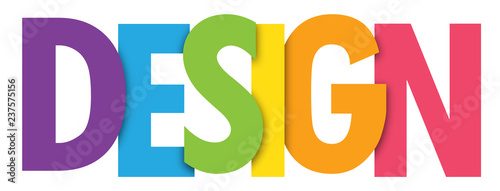 DESIGN colorful typographic banner