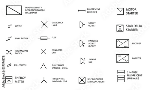 Electrical layout symbols