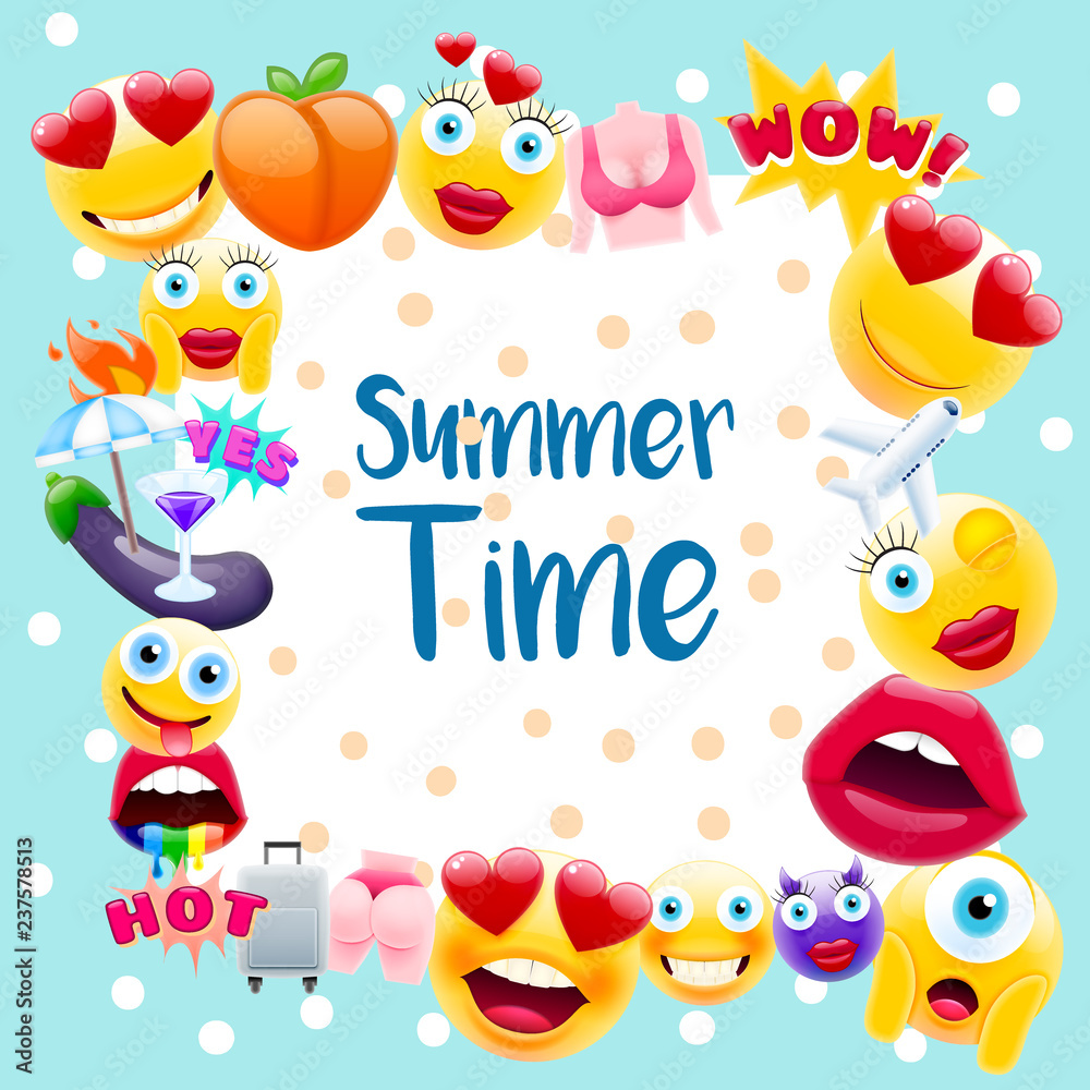 Obraz premium Summer time Poster or Postcard