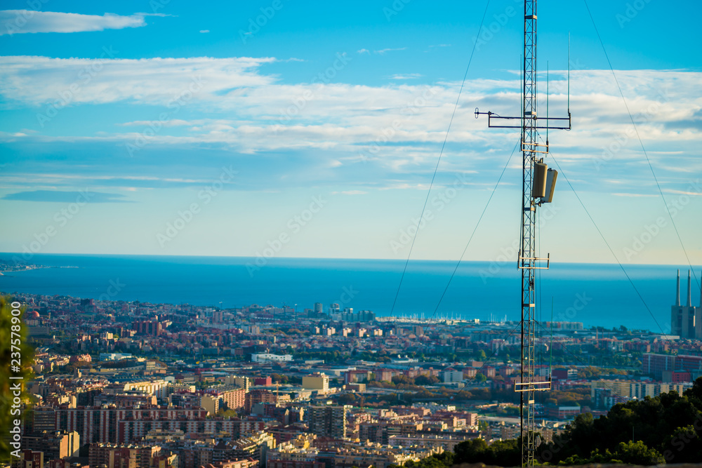 Fototapeta premium City view of Barcelona, Spain. Barcelona is a city located in the east coast of Spain.
