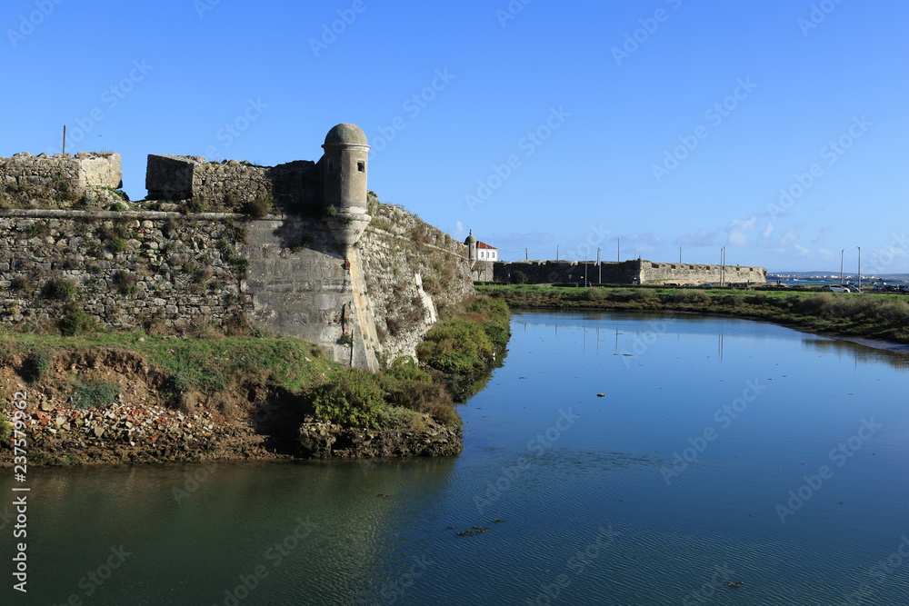 old fort surrounded by water in Peniche