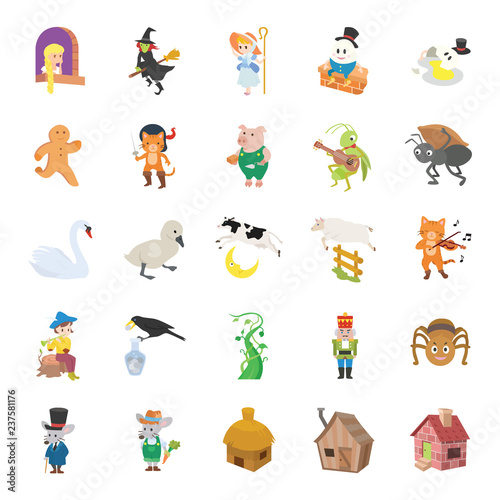 Fairy Tale II color vector icons