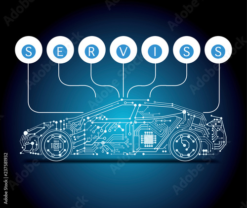 e-car, service update, upgrade icon