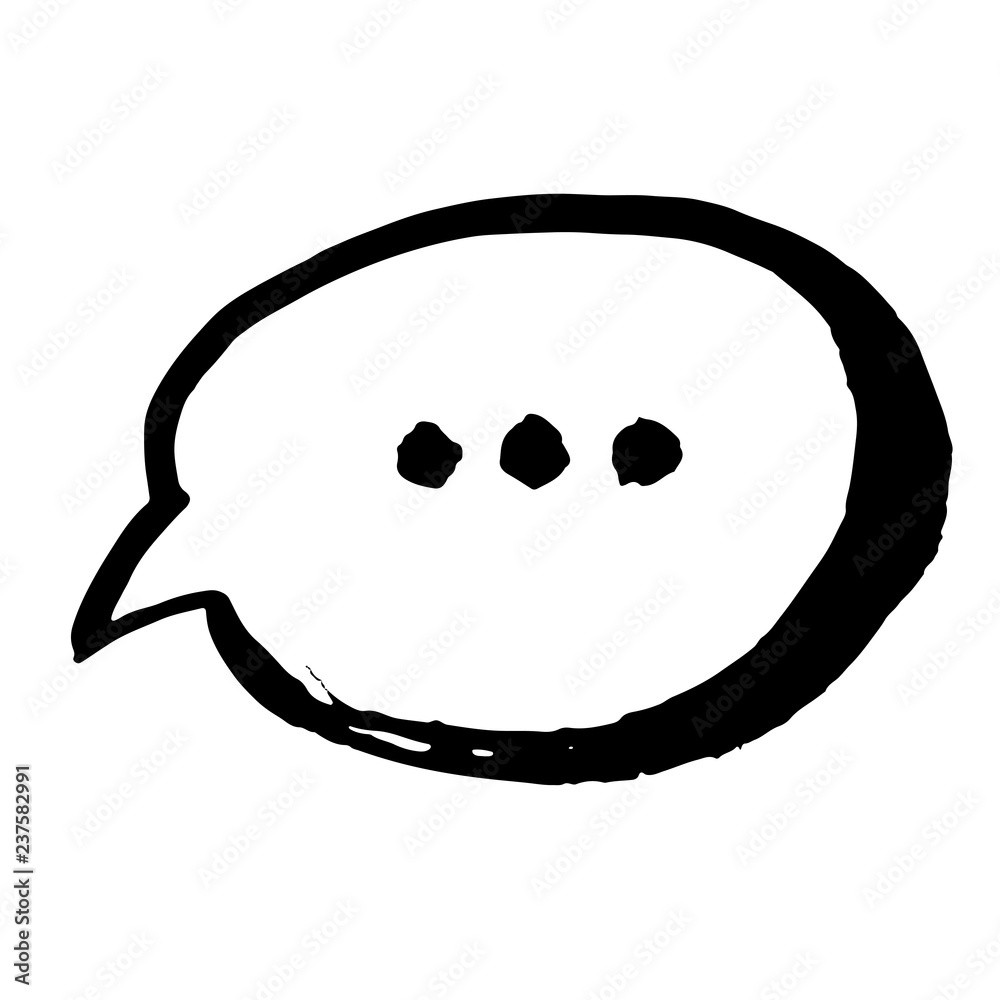 Grunge speech bubble. Ink empty cloud. Brush vector illustration. Grunge speech bubble. Ink empty cloud. Brush vector illustration.