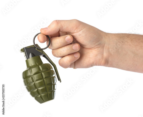 Hand with grenade