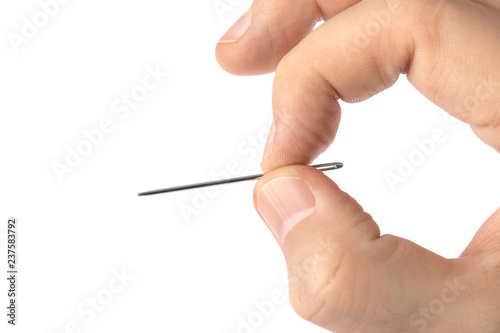 Hand with needle
