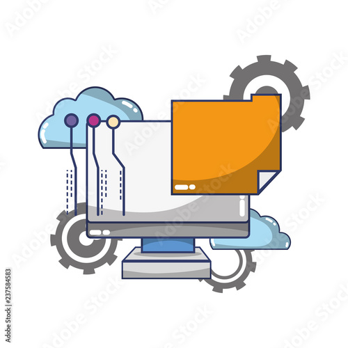 technology computing support cartoon