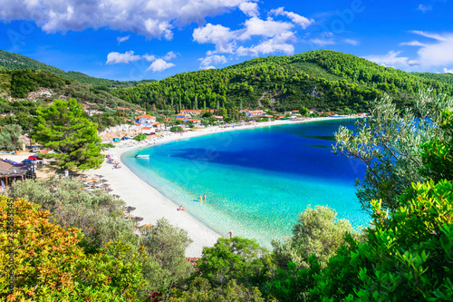 Best beaches of Skopelos island - beautiful Limnonari with amazing bay. Sporades islands of Greece photo