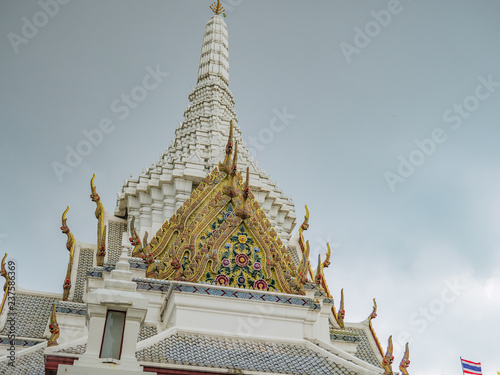 Photography Root of bangkok city pillar shrine with Cloudy sky in Bangkok city Thailand