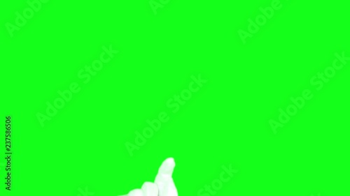 Santa Claus Zoom on Touchscreen Christmas Green Screen 4k Chroma Key Video Footage Set.