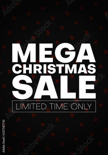 Mega Christmas sale promotion poster. Limited time only.