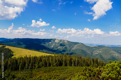 View of the Carpathian mountains
