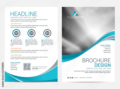 Brochure template flyer design vector background