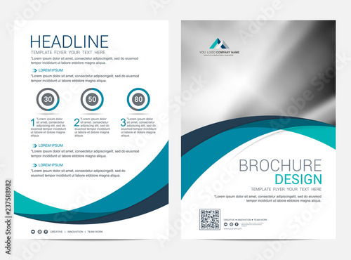 Brochure template flyer design vector background