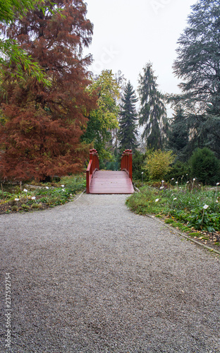 Small Red Garden Bridge