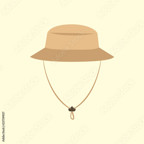 Tourist hat. Adventure. Vector illustration. EPS 10.