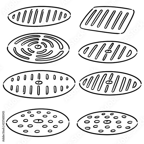 vector set of cover the drain