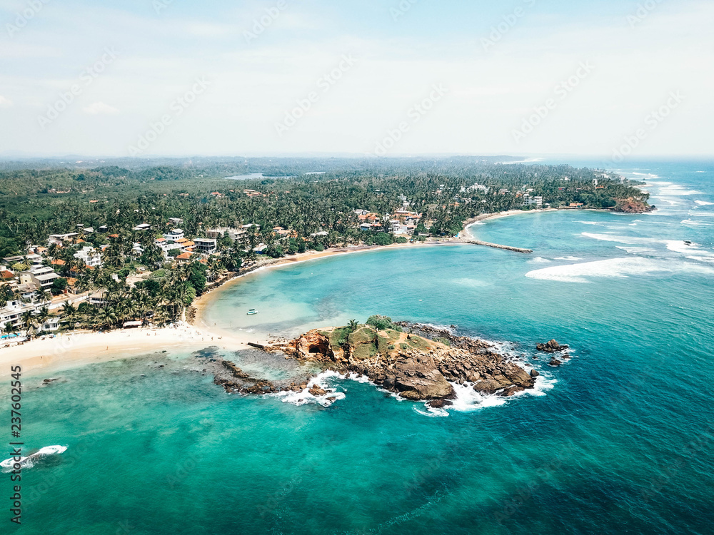 Mirissa beach, aerial view, Sri Lanka