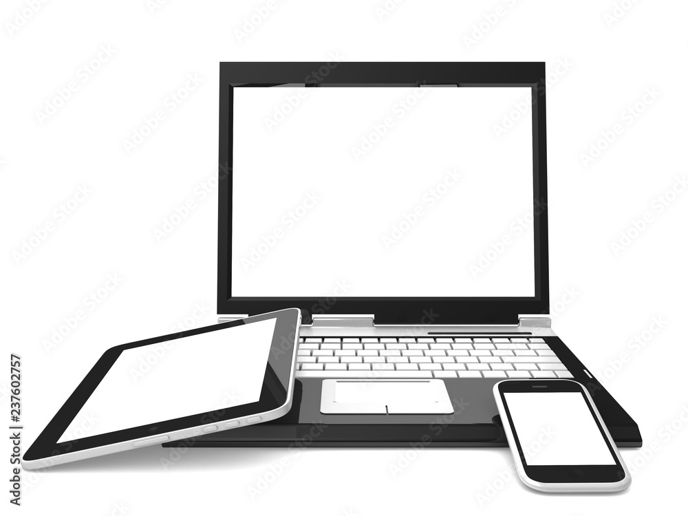laptop with blank screen isolated on white laptop with blank screen isolated on white