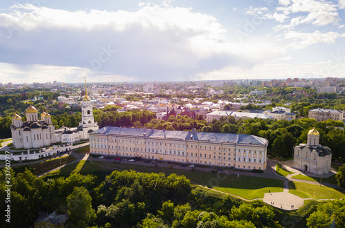 Aerial view of Vladimir with cathedrals
