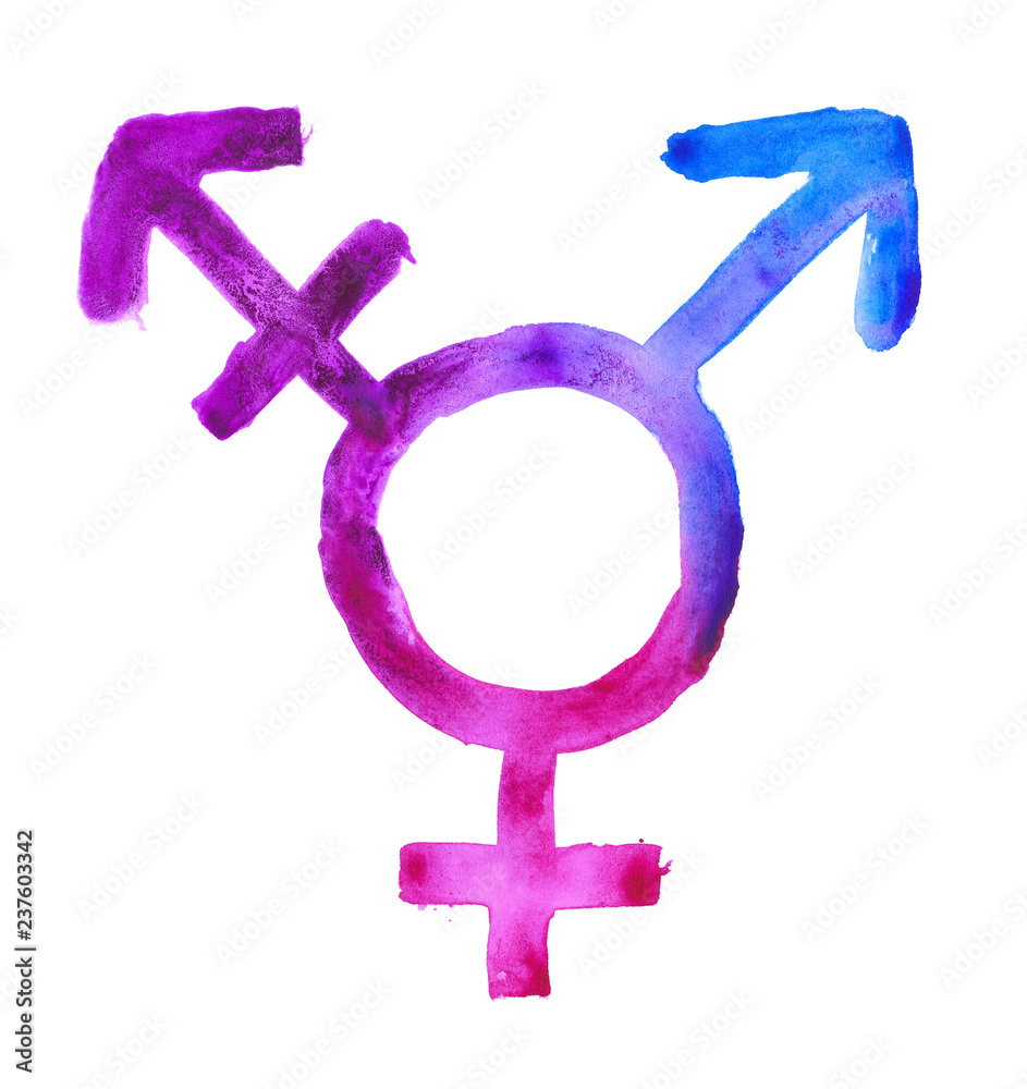 Transgender Sign Watercolor Lgbt Pride Symbol Stock イラスト Adobe Stock