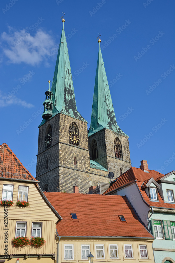 Fototapeta premium St. Nikolai, Quedlinburg, Welterbestadt, Sachsen-Anhalt, Deutschland