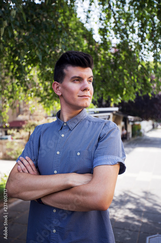 Portrait of young and confident male ceo outdoor