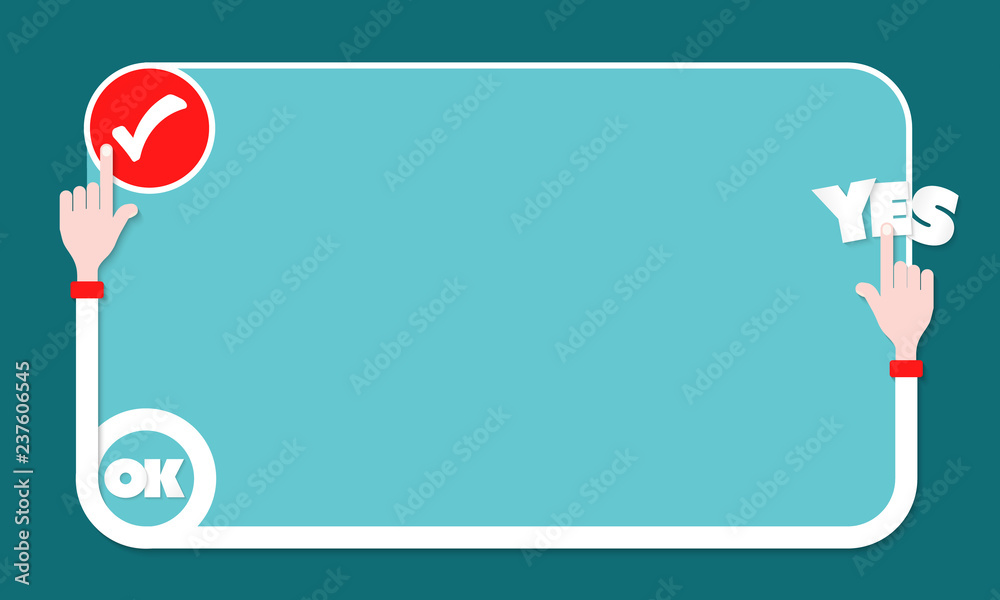 White text frame for your text and check box White text frame for your text and check box