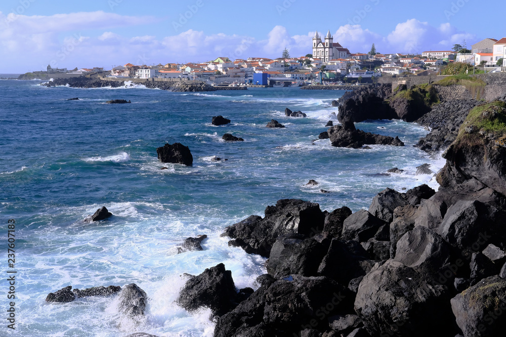 Sao Mateus coastline, Terceira Island, Azores, Portugal