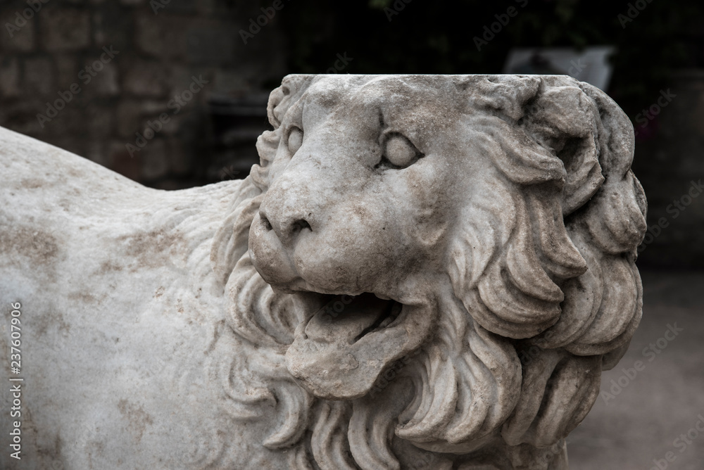 Ancient lion statue