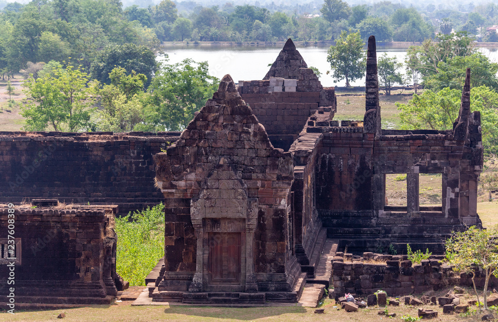 Vat Pou Khmer temple ruins Champasak Laos