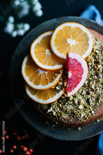 Polenta cake with orange