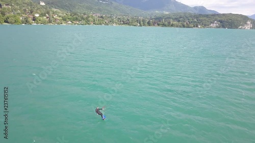 Kite foiling in Annecy France