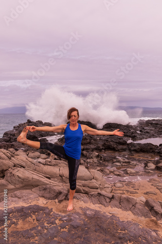 Practicing Yoga on the Maui Coast