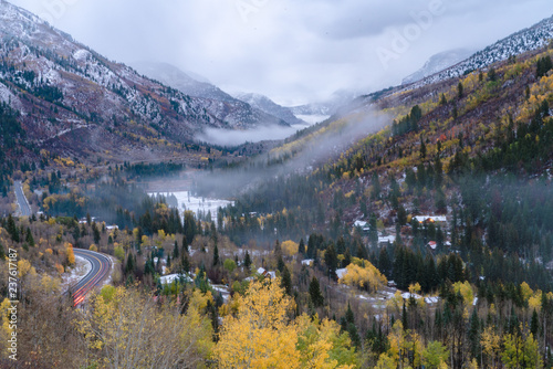 The American Rocky Mountains of Colorado are a beautiful site when the aspens turn yellow in autumn and the first snow falls bring in the threat of winter