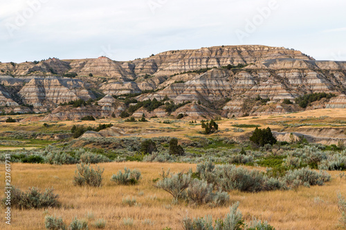 Landscape view of Theodore Roosevelt National Park (North Dakota).