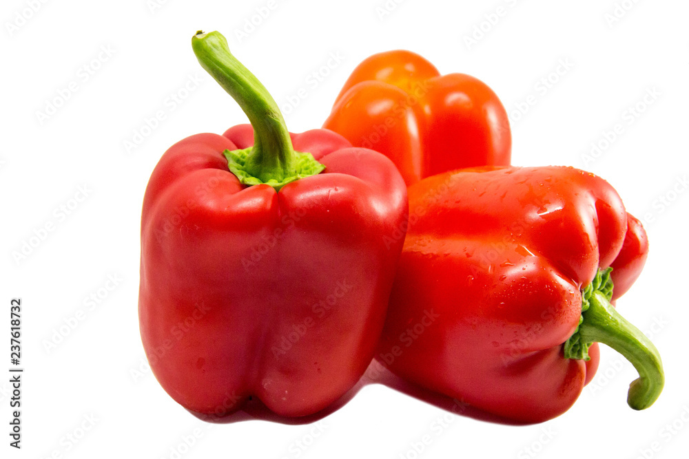 Peppers. Paprika. Bell pepper isolated on white. Sweet pepper. With clipping path. Full depth of field. Peppers. Paprika. Bell pepper isolated on white. Sweet pepper. With clipping path. Full depth of field.