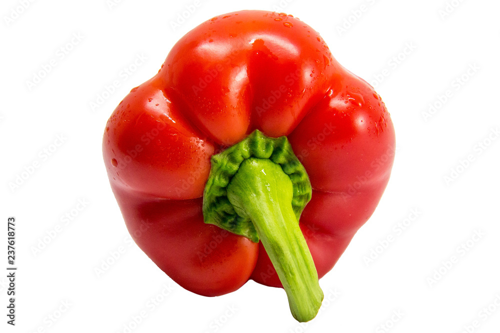 Peppers. Paprika. Bell pepper isolated on white. Sweet pepper. With clipping path. Full depth of field.