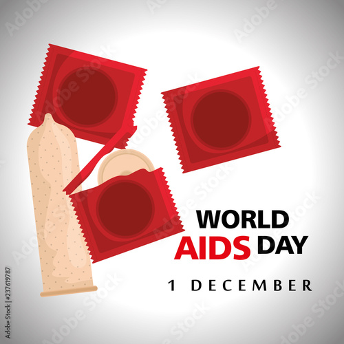 world aids day with condoms